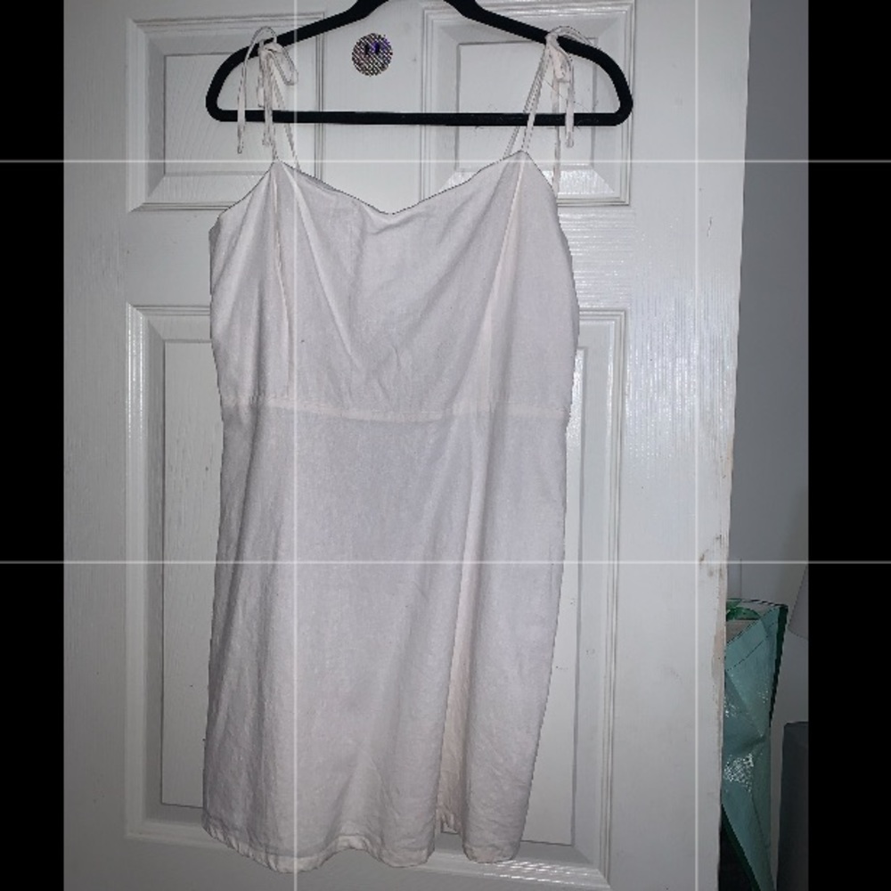 white linen dress